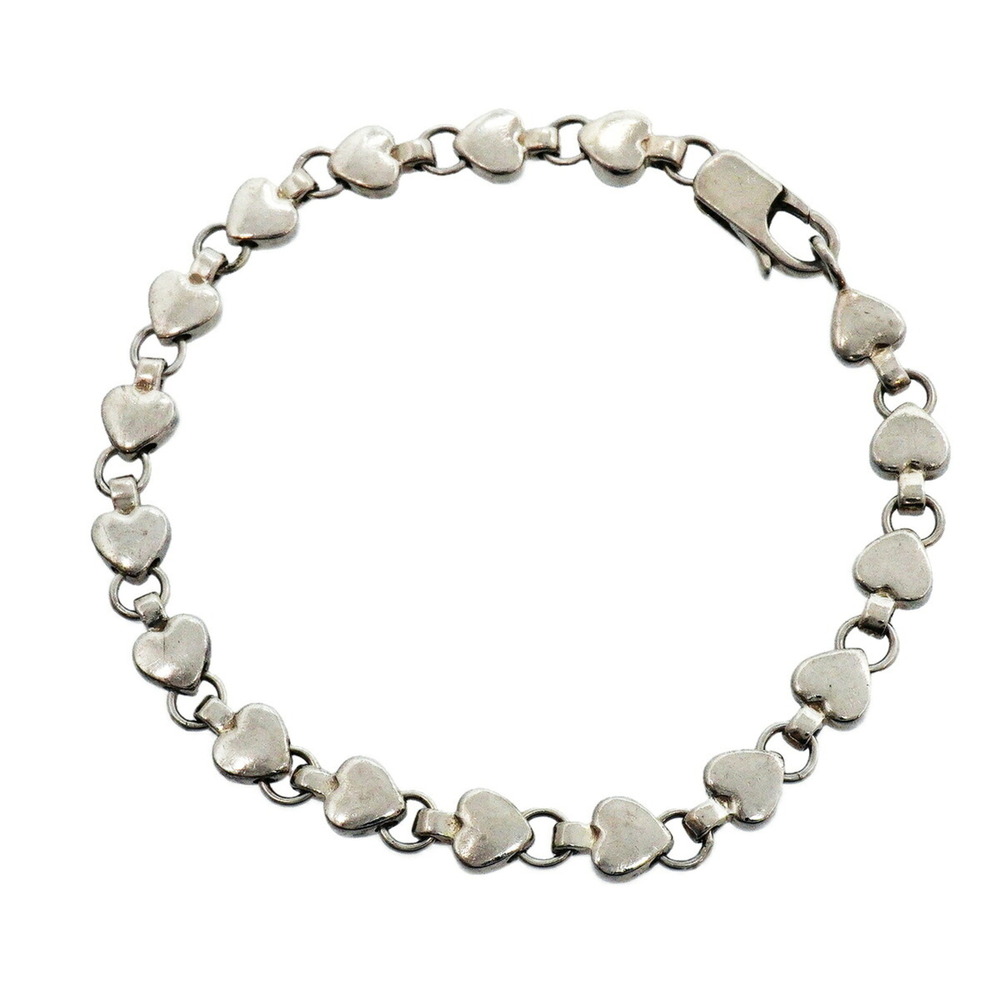 TIFFANY & CO. Silver Heart Charm Bracelet